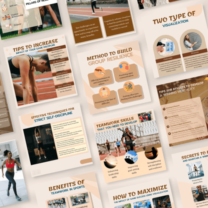 Mindset for Sports Athletes Canva Social Media Templates 200 Pack